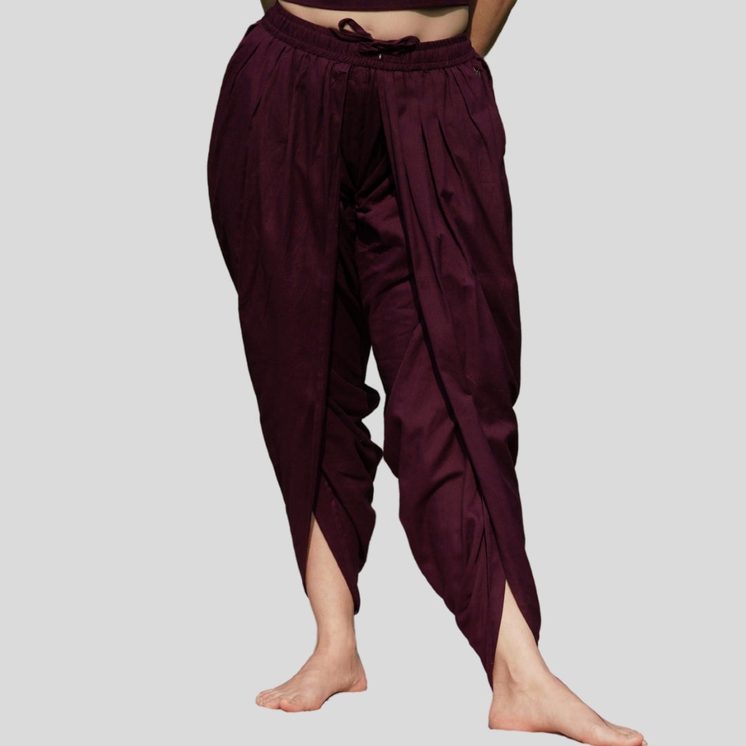 Akasha Pant - Women's Cotton Yoga Pants - Purple — view 1