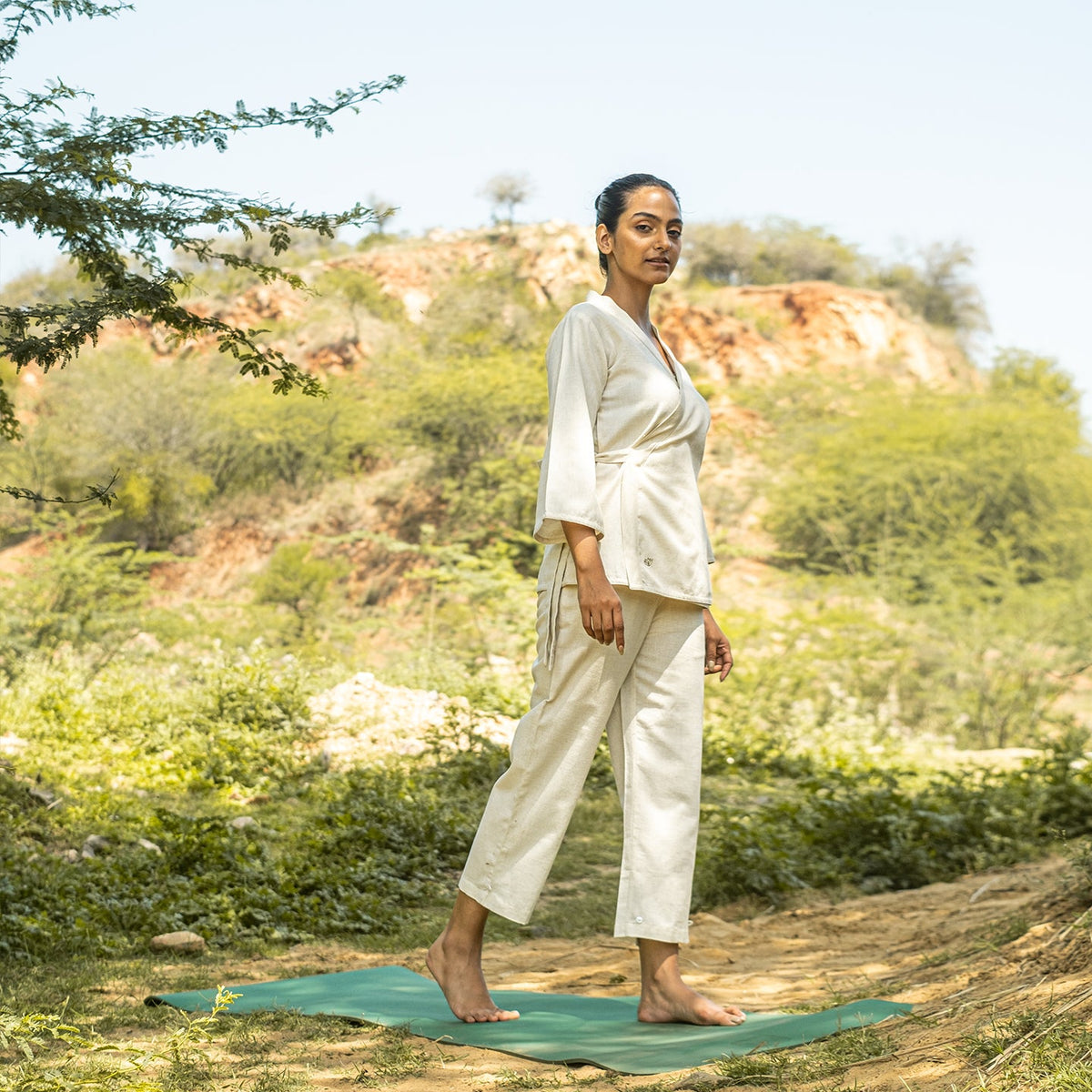 Dharma Matching Set - Women's Yoga Matching Set - Unbleached — view 5