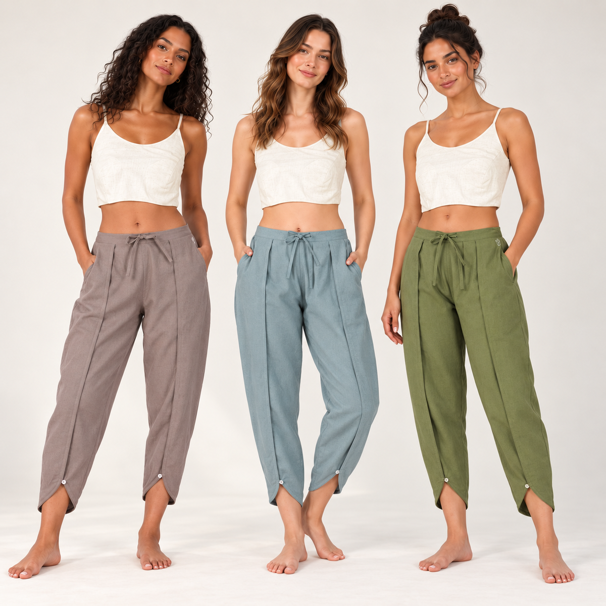 Surya Yoga Pants - Set of 3 (Multi-colour Pack) — view 1