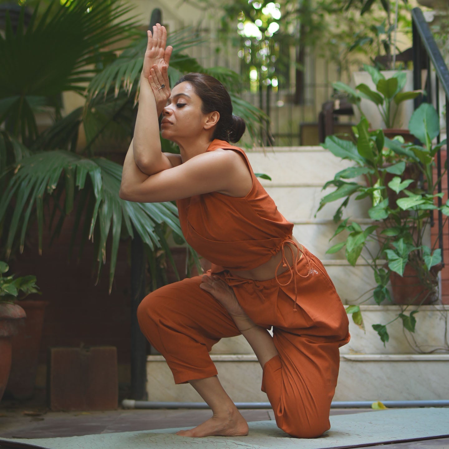 Sama Top - Women's Cotton Yoga Top - Sienna