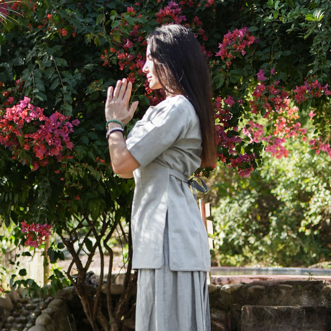 Chakra Matching Set - Women's Yoga Matching Set - Grey — view 5