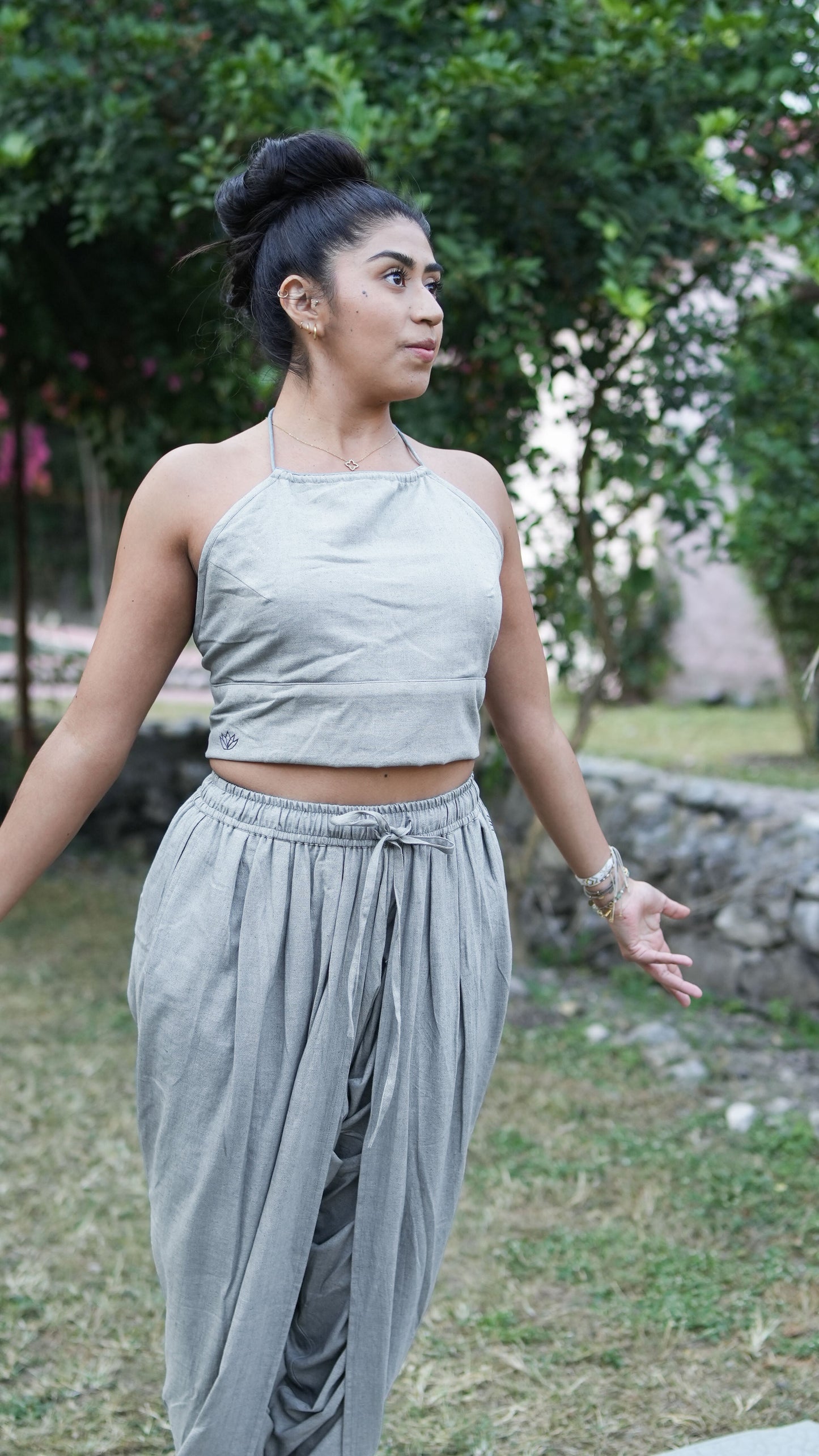 Akasha Matching Set - Women's Yoga Matching Set - Grey