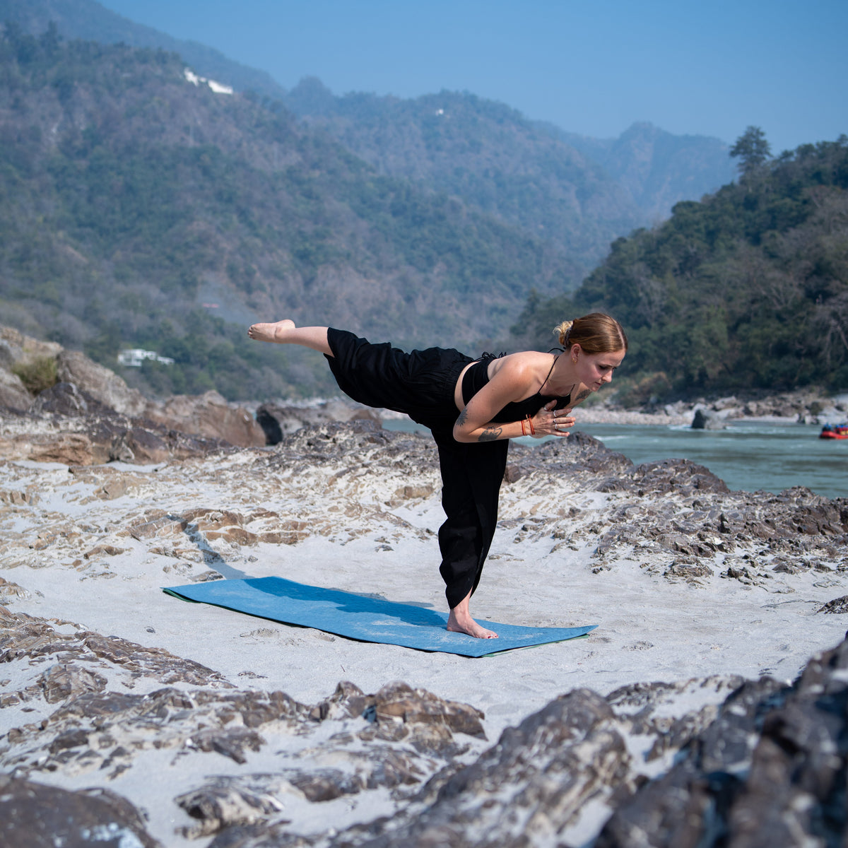 Akasha Pant - Women's Cotton Yoga Pants - Black — view 5