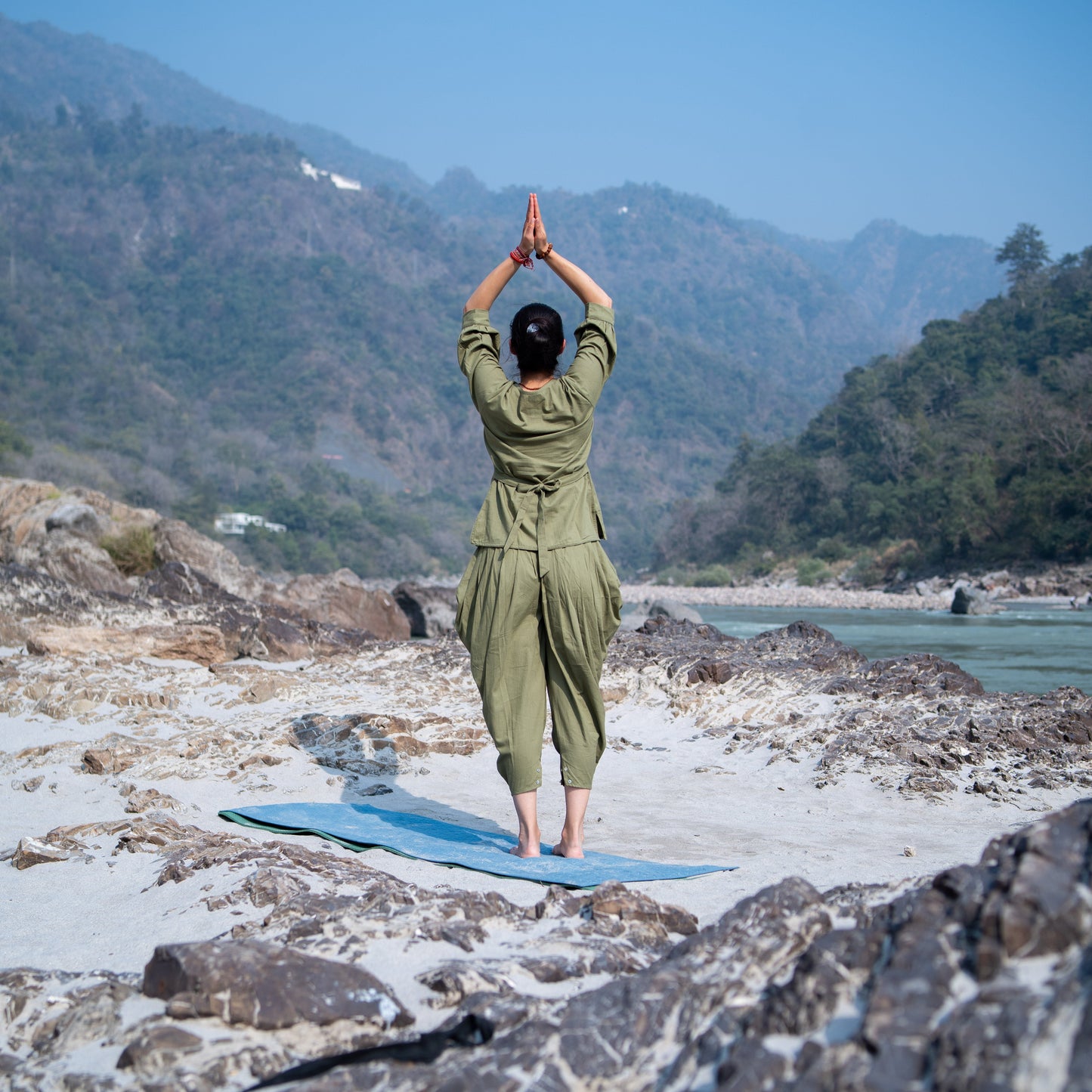 Buddhi Pant - Women's Cotton Yoga Pants - Green