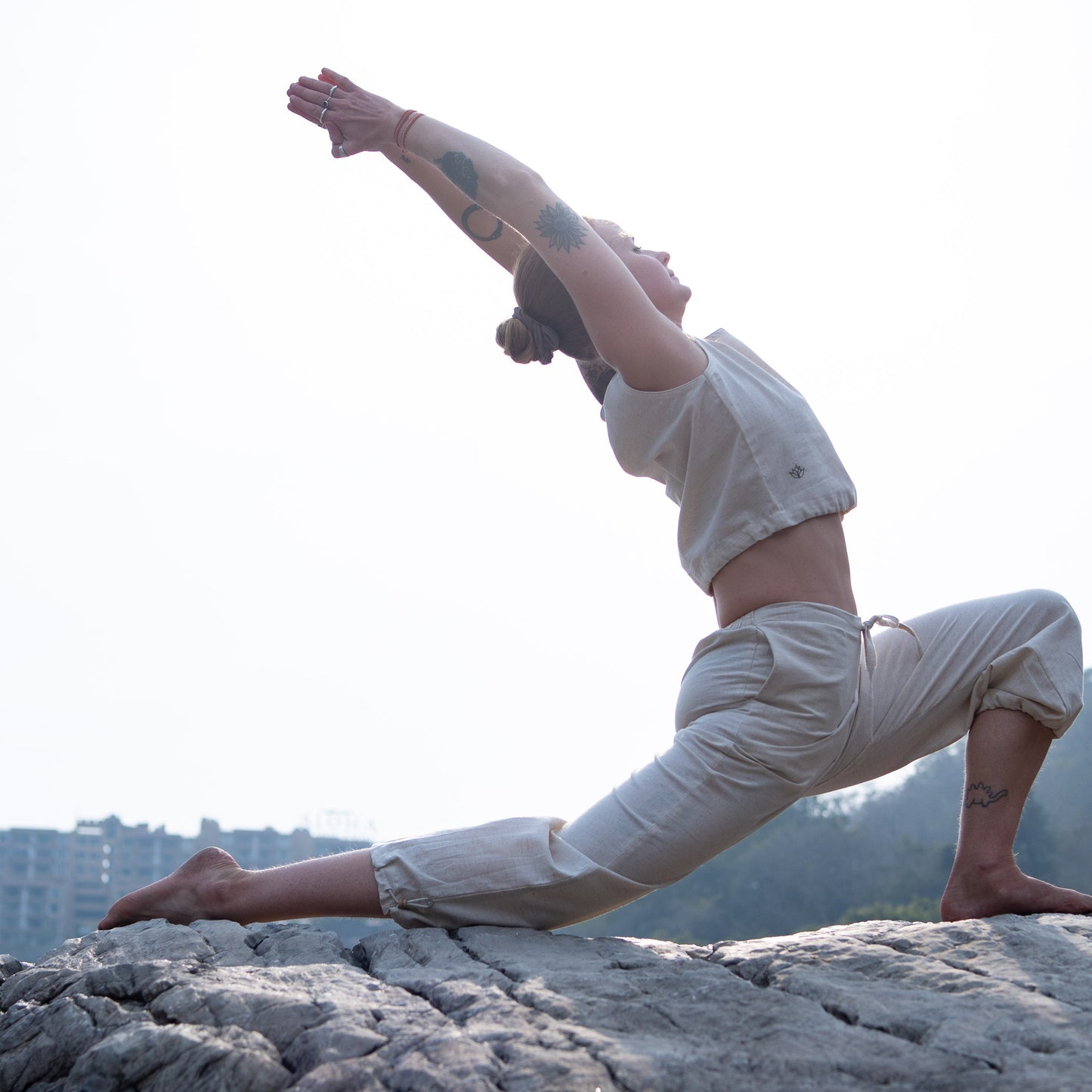 Ananda Top - Women's Cotton Yoga Top - Unbleached