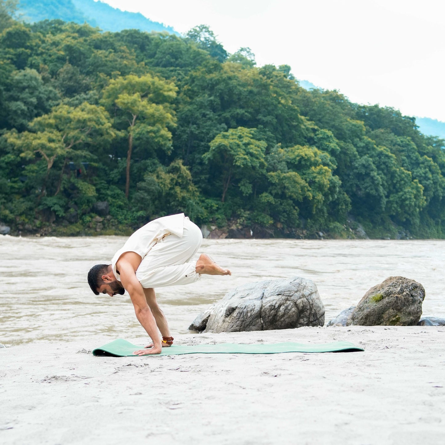Tejas Top - Men's Cotton Yoga Top - Unbleached