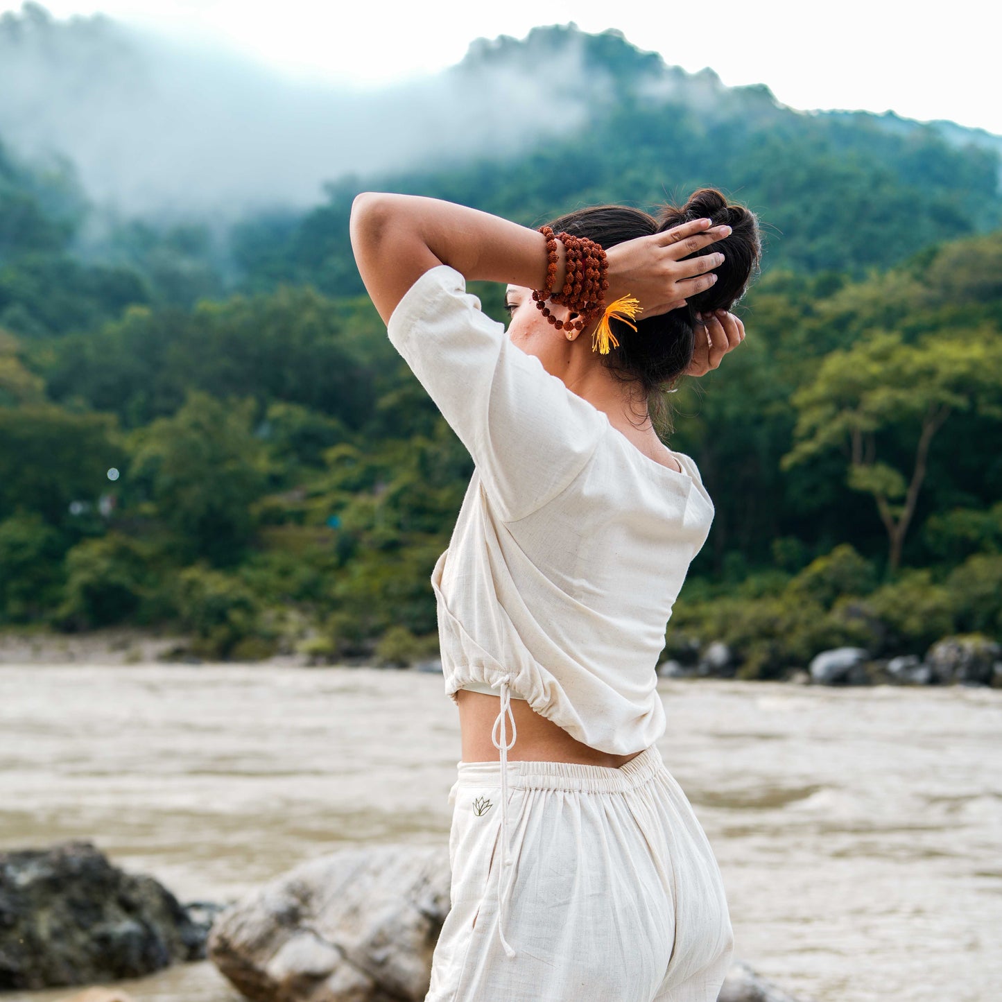 Apas Top - Women's Cotton Yoga Top - Unbleached