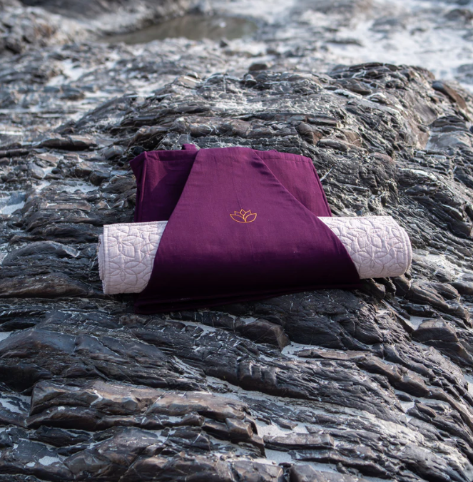 Cotton Yoga Mat in Pink- Padma Yoga Mat