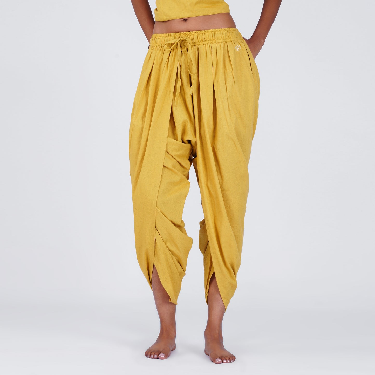 Akasha Pant - Women's Cotton Yoga Pants - Yellow