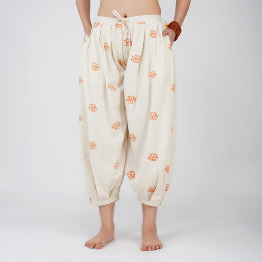 Chakra Pant - Women's Cotton Yoga Pants - Hand Block Printed