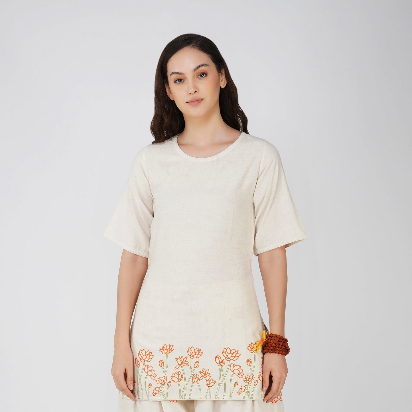 Chakra Top - Women's Cotton Yoga Top - Hand Block Printed