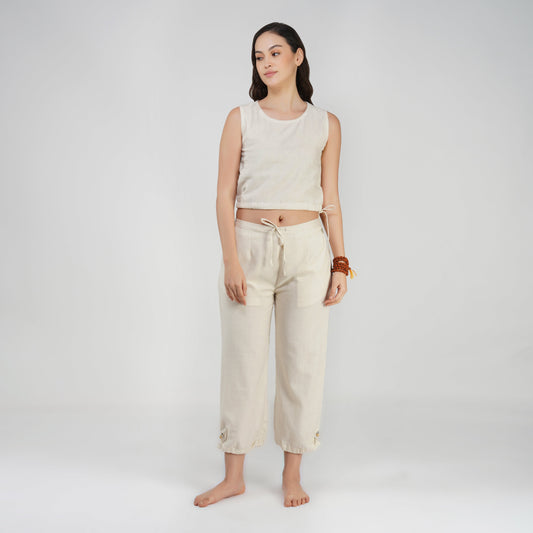 Ananda Matching Set - Women's Yoga Matching Set - Unbleached