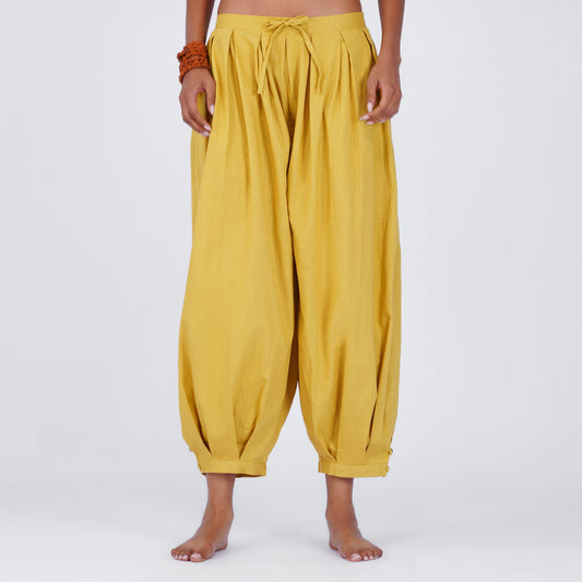 Chakra Pant - Women's Cotton Yoga Pants - Yellow