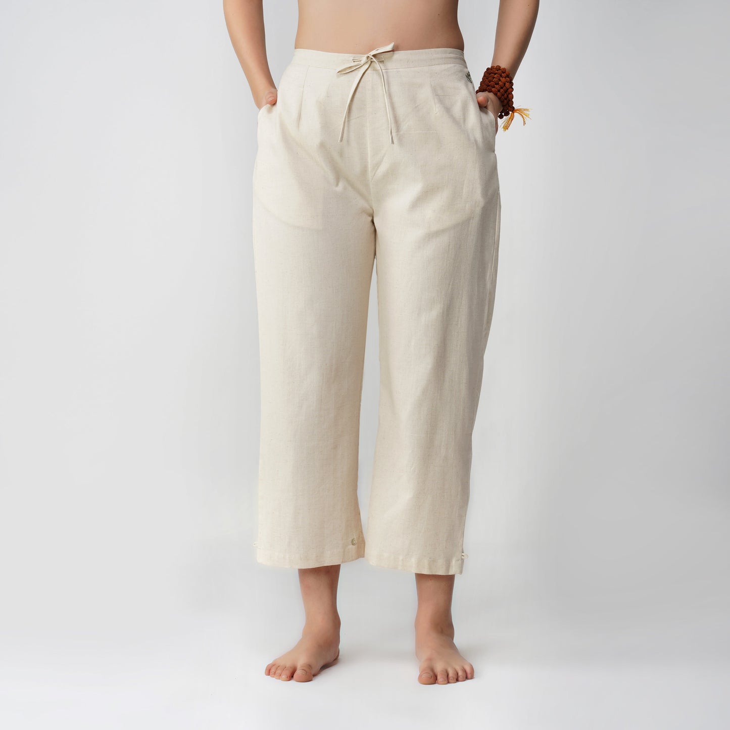 Chandra Pant - Women's Cotton Yoga Pants - Unbleached