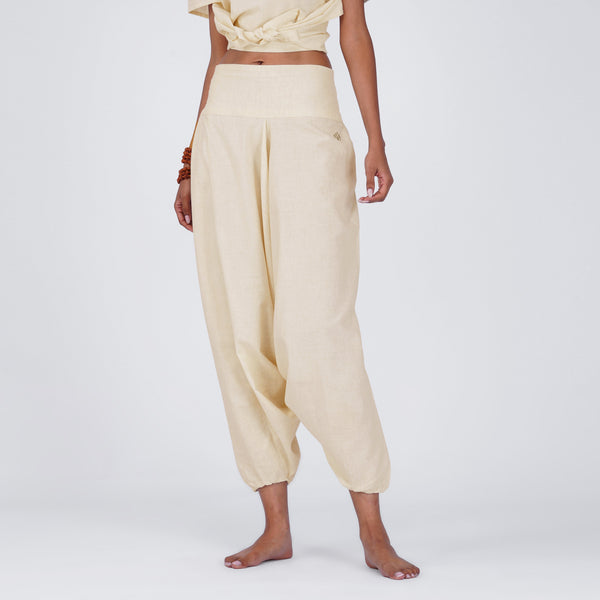 Shwet Pant - Women's Cotton Yoga Pants - Unbleached
