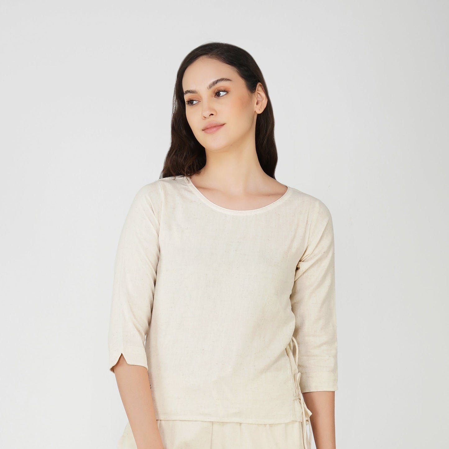 Chandra Top - Women's Cotton Yoga Top - Unbleached