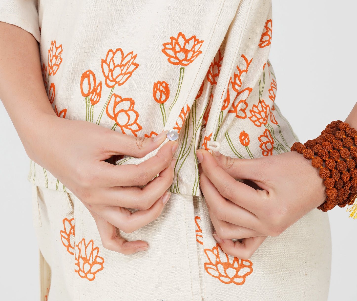 Surya Top - Women's Cotton Yoga Top - Hand Block Printed