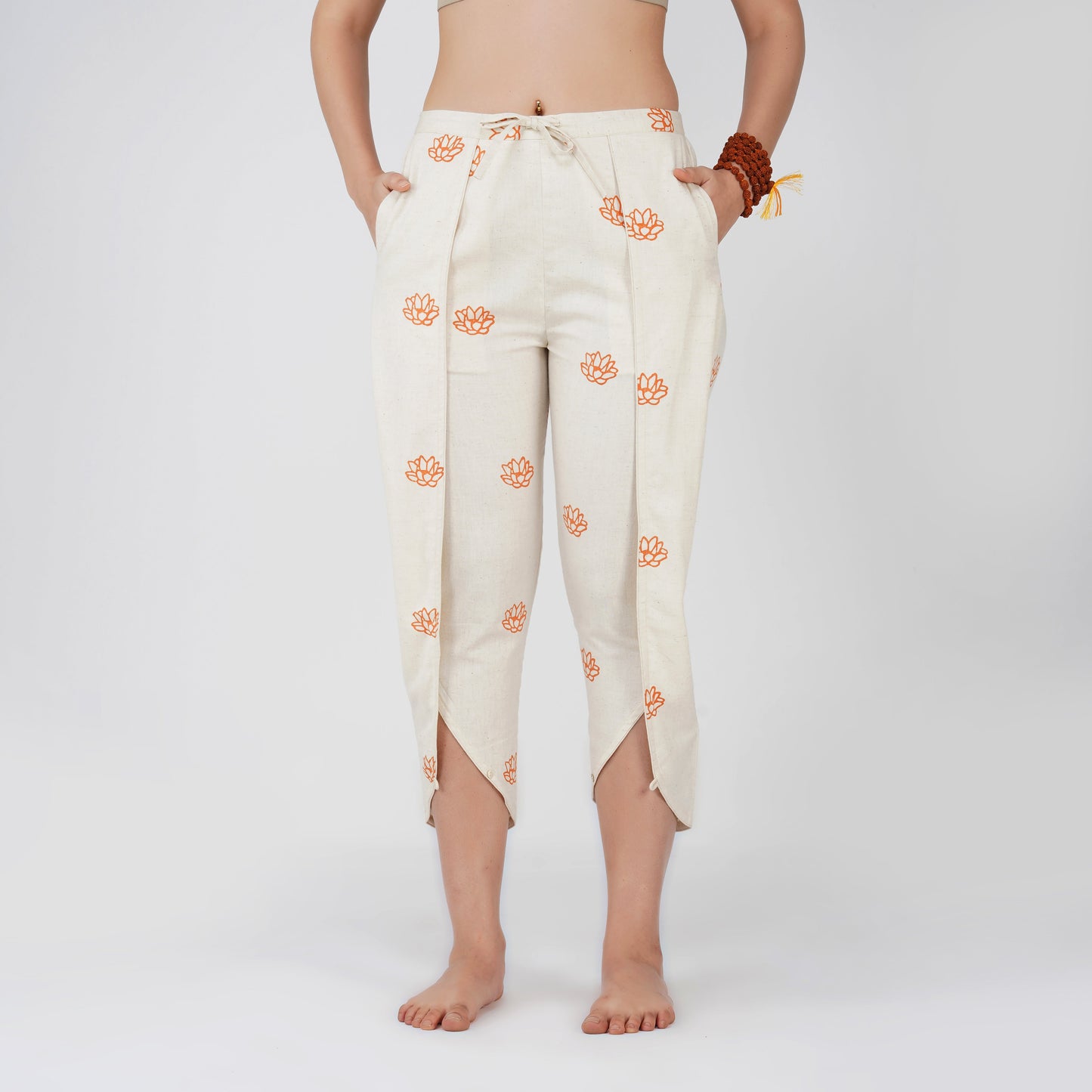 Surya Pant - Women's Cotton Yoga Pants - Hand Block Printed