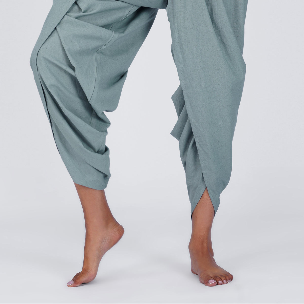 Akasha Pant - Women's Cotton Yoga Pants - Grey — view 3