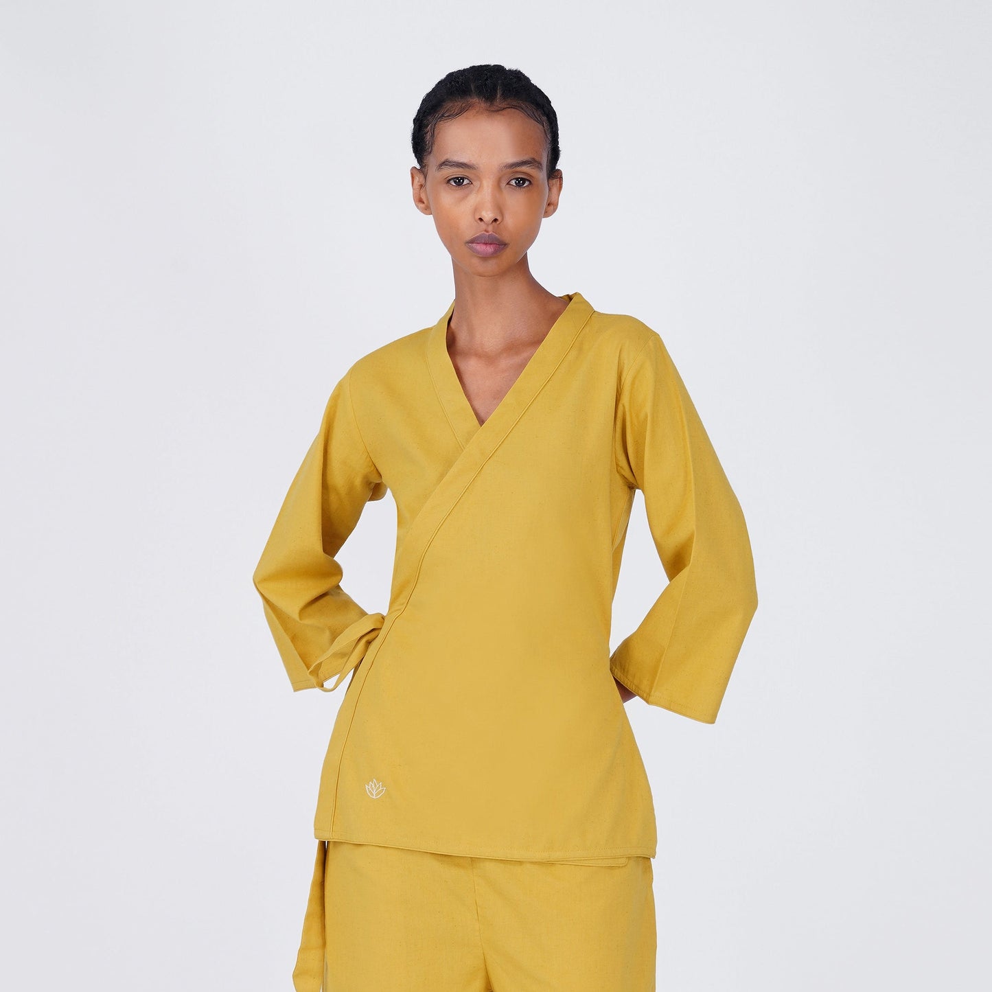 Dharma Top - Women's Cotton Yoga Top - Yellow