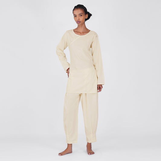 Tara Matching Set - Women's Yoga Matching Set - Unbleached