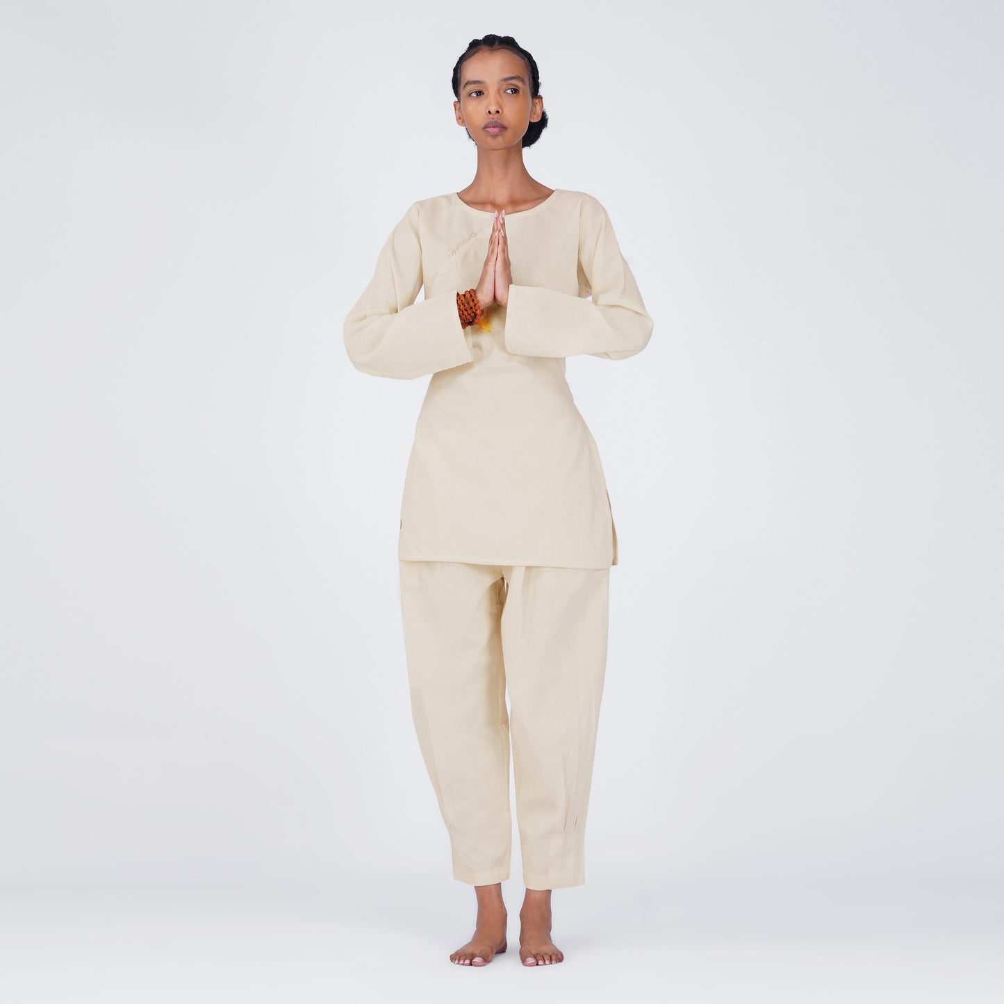 Tara Matching Set - Women's Yoga Matching Set - Unbleached