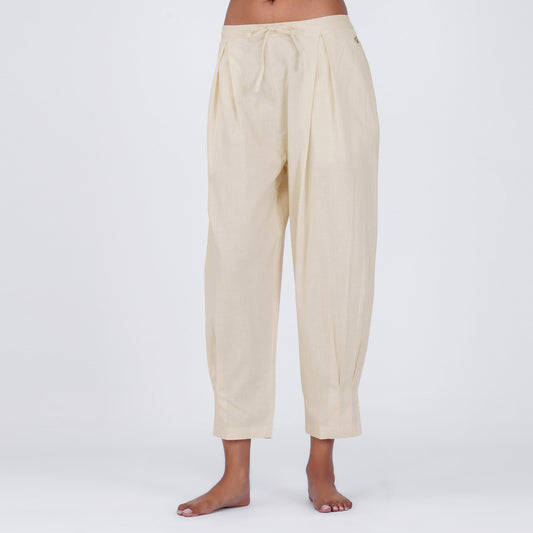 Tara Pant - Women's Cotton Yoga Pants - Unbleached