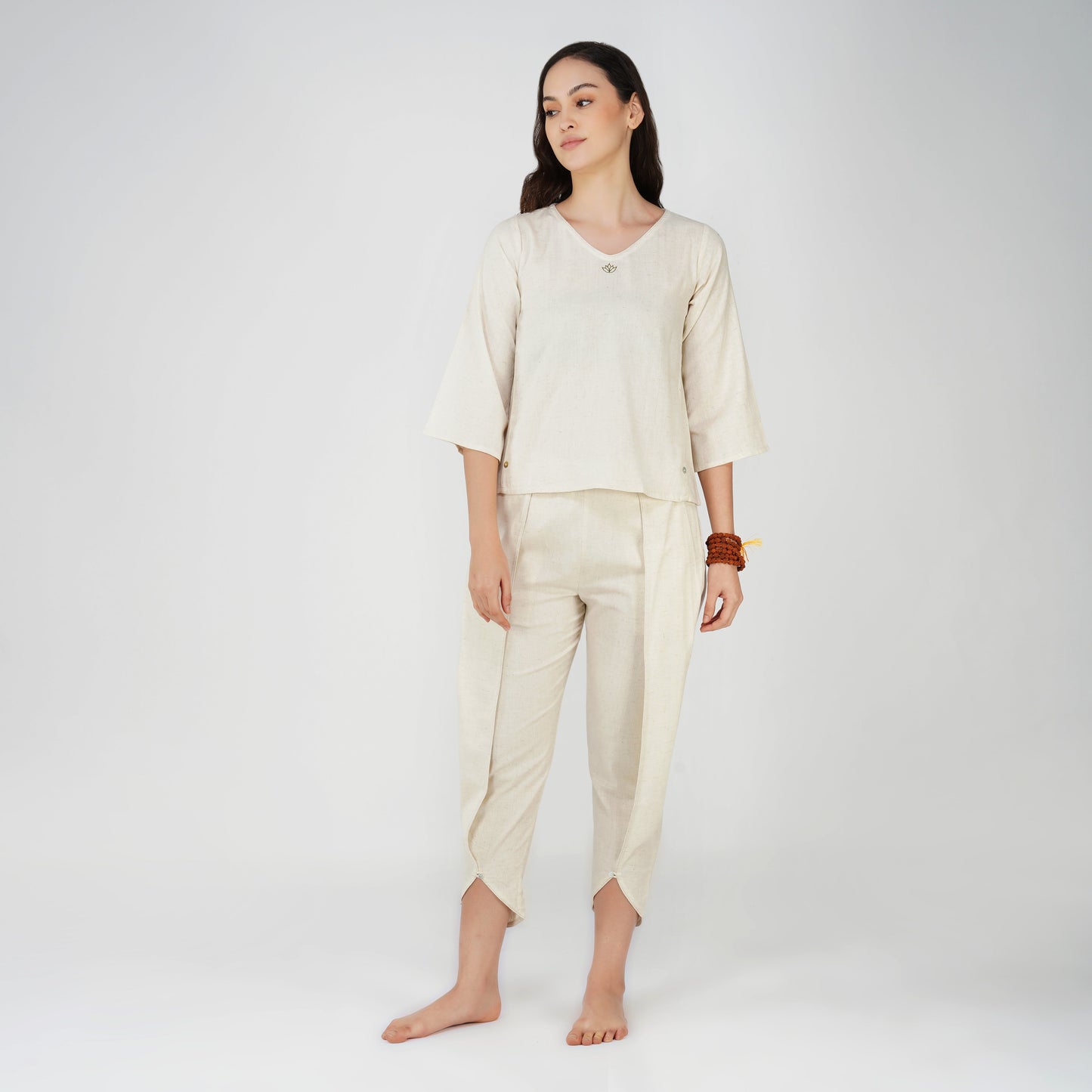 Surya Matching Set - Women's Yoga Matching Set - Unbleached
