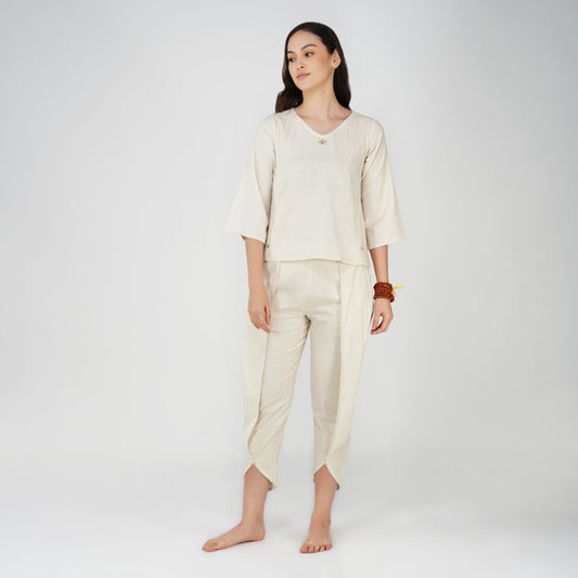 Surya Matching Set - Women's Yoga Matching Set - Unbleached