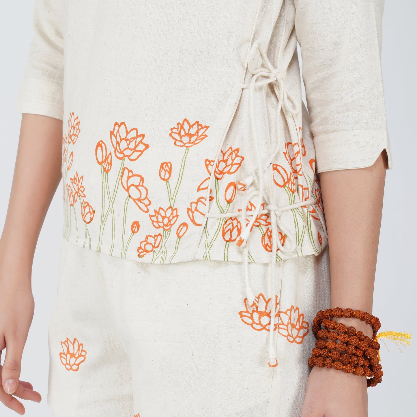 Chandra Top - Women's Cotton Yoga Top - Hand Block Printed