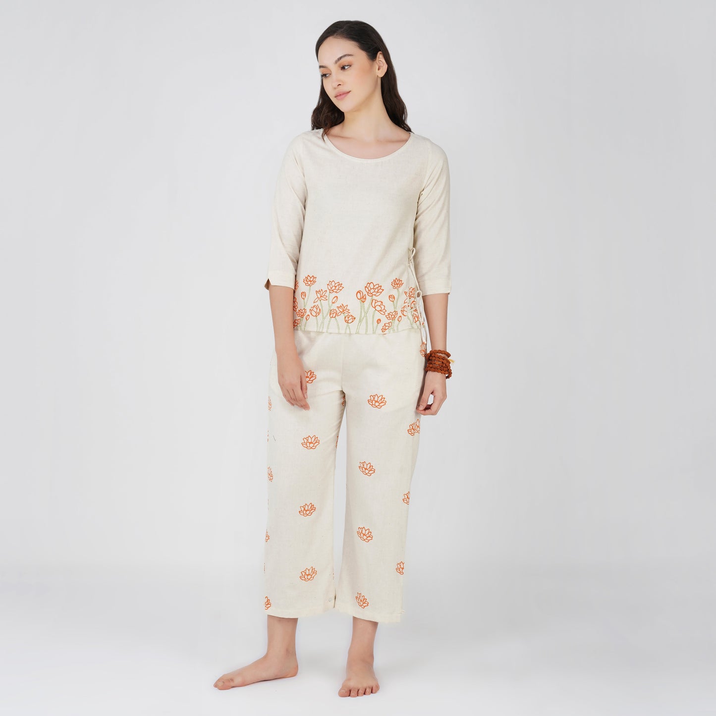 Chandra Matching Set - Women's Yoga Matching Set - Hand Block Printed