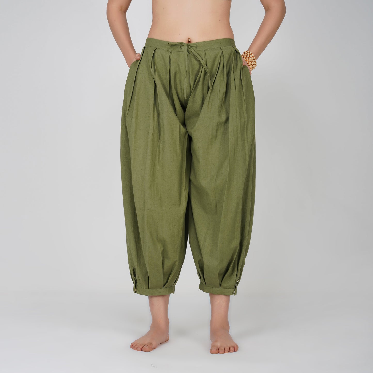 Chakra Pant - Women's Cotton Yoga Pants - Green