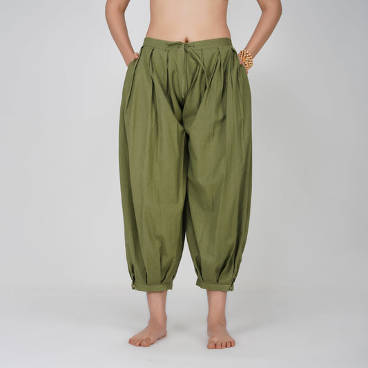 Chakra Pant - Women's Cotton Yoga Pants - Green