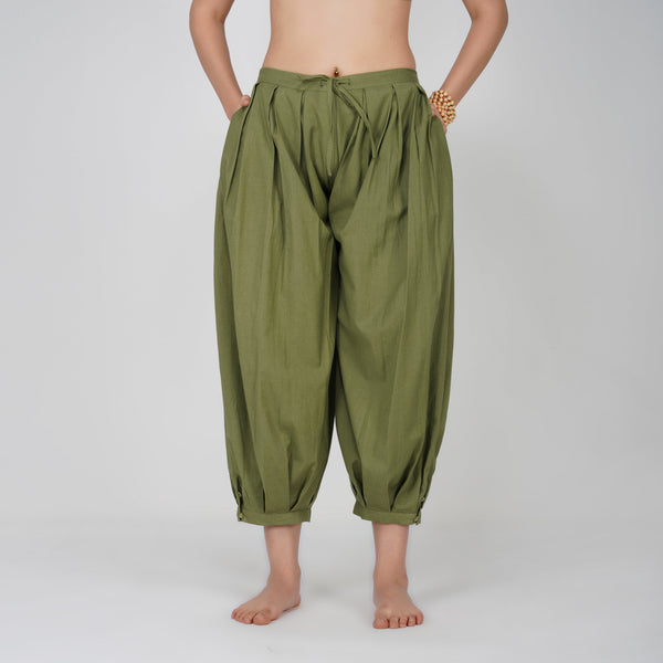 Chakra Pant - Women's Cotton Yoga Pants - Green