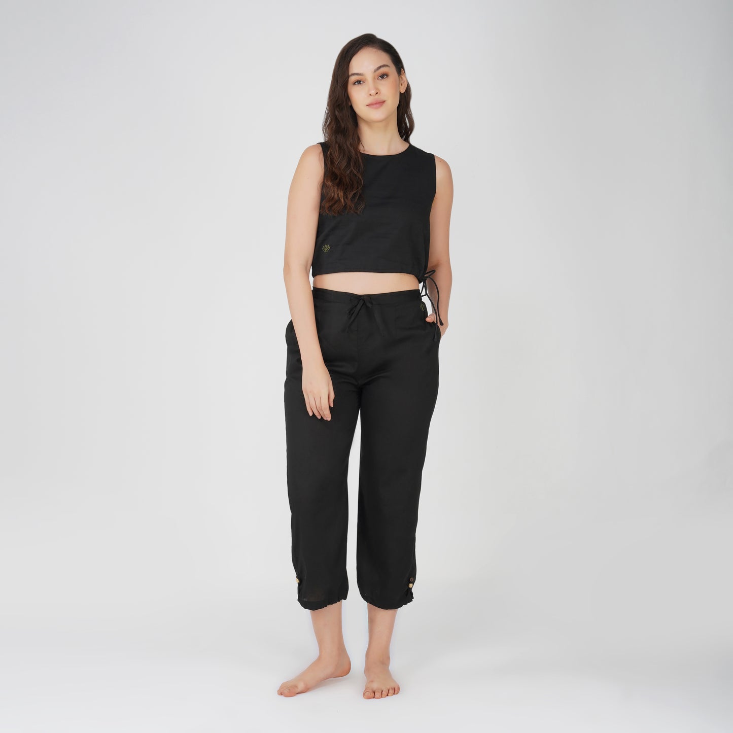 Chandra Pant - Women's Cotton Yoga Pants - Sienna