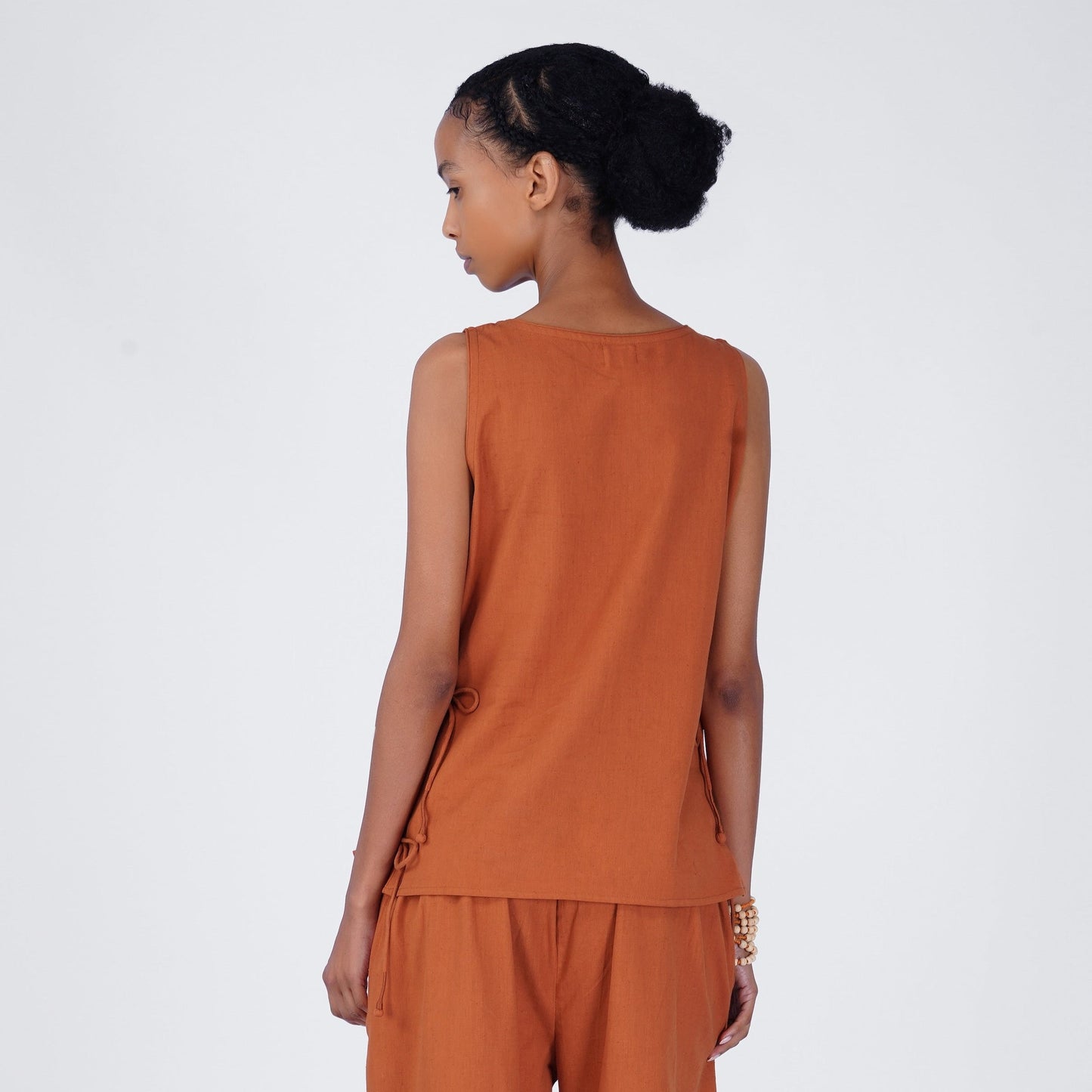 Sthira Top - Women's Cotton Yoga Top - Sienna