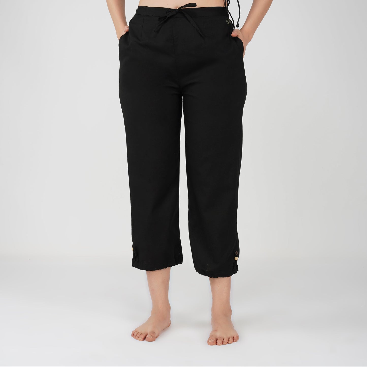 Ananda Pant - Women's Cotton Yoga Pants - Black