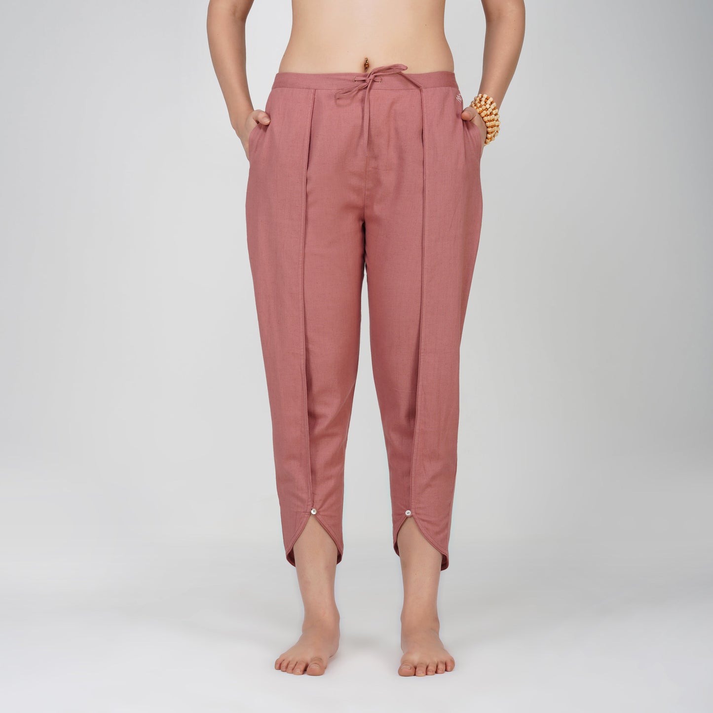 Surya Pant - Women's Cotton Yoga Pants - Pink