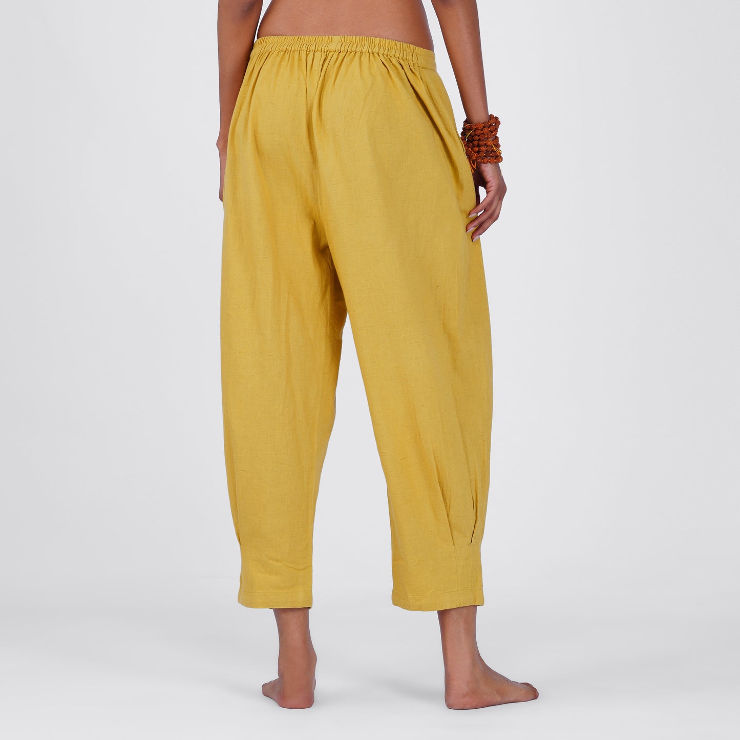 Tara Pant - Women's Cotton Yoga Pants - Yellow