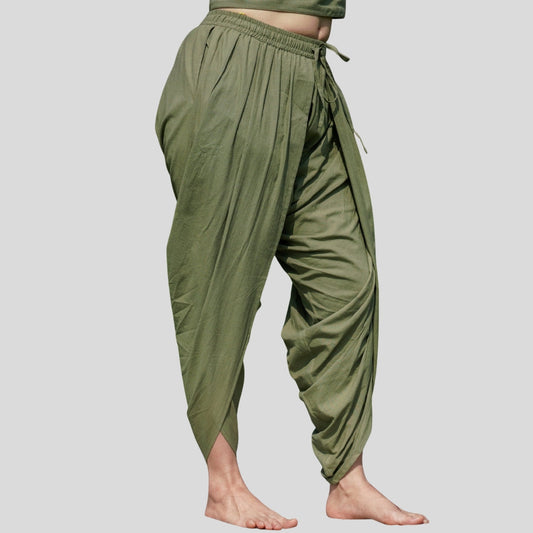 Akasha Pant - Women's Cotton Yoga Pants - Green