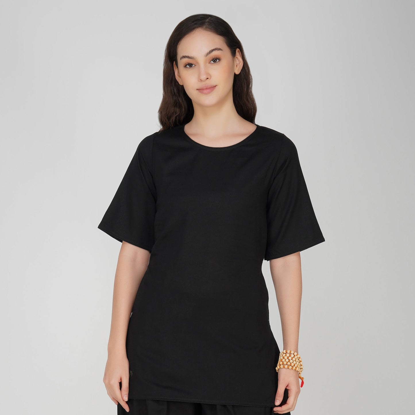 Chakra Top - Women's Cotton Yoga Top - Black