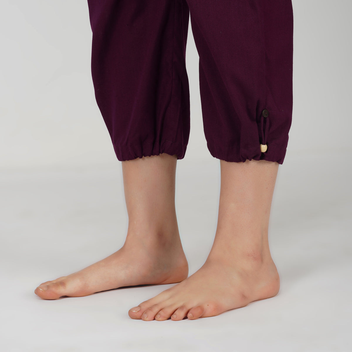 Ananda Pant - Women's Cotton Yoga Pants - Purple