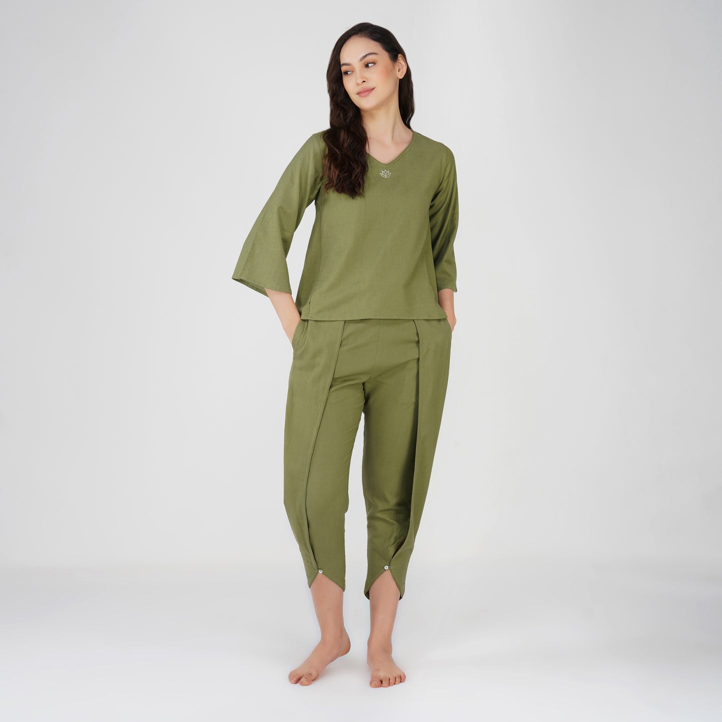 Surya Pant - Women's Cotton Yoga Pants - Sienna
