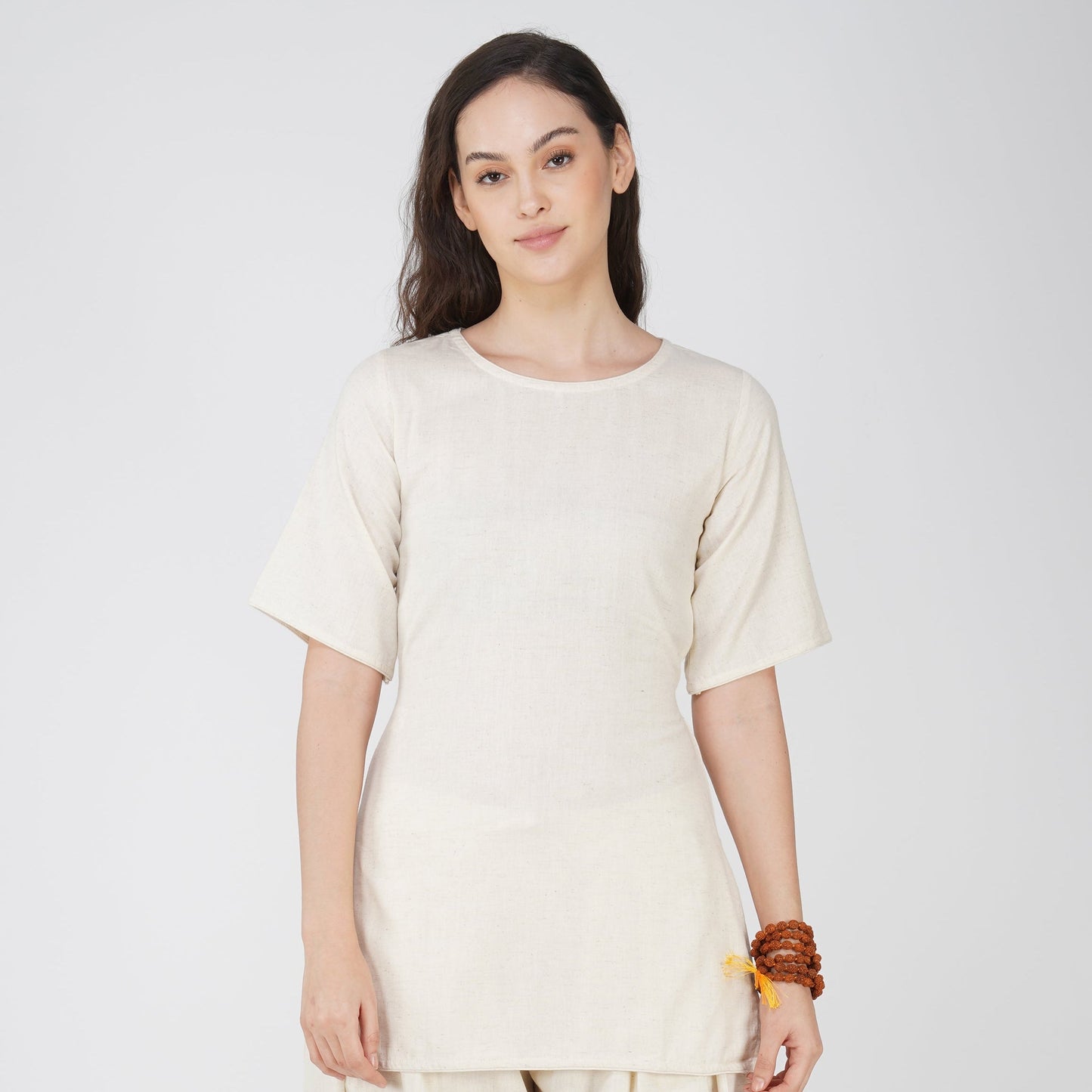 Chakra Top - Women's Cotton Yoga Top - Unbleached
