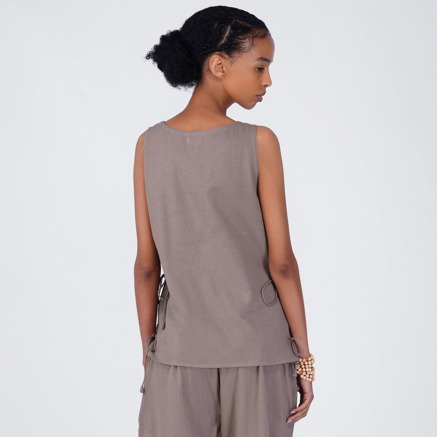 Sthira Top - Women's Cotton Yoga Top - Muted Plum