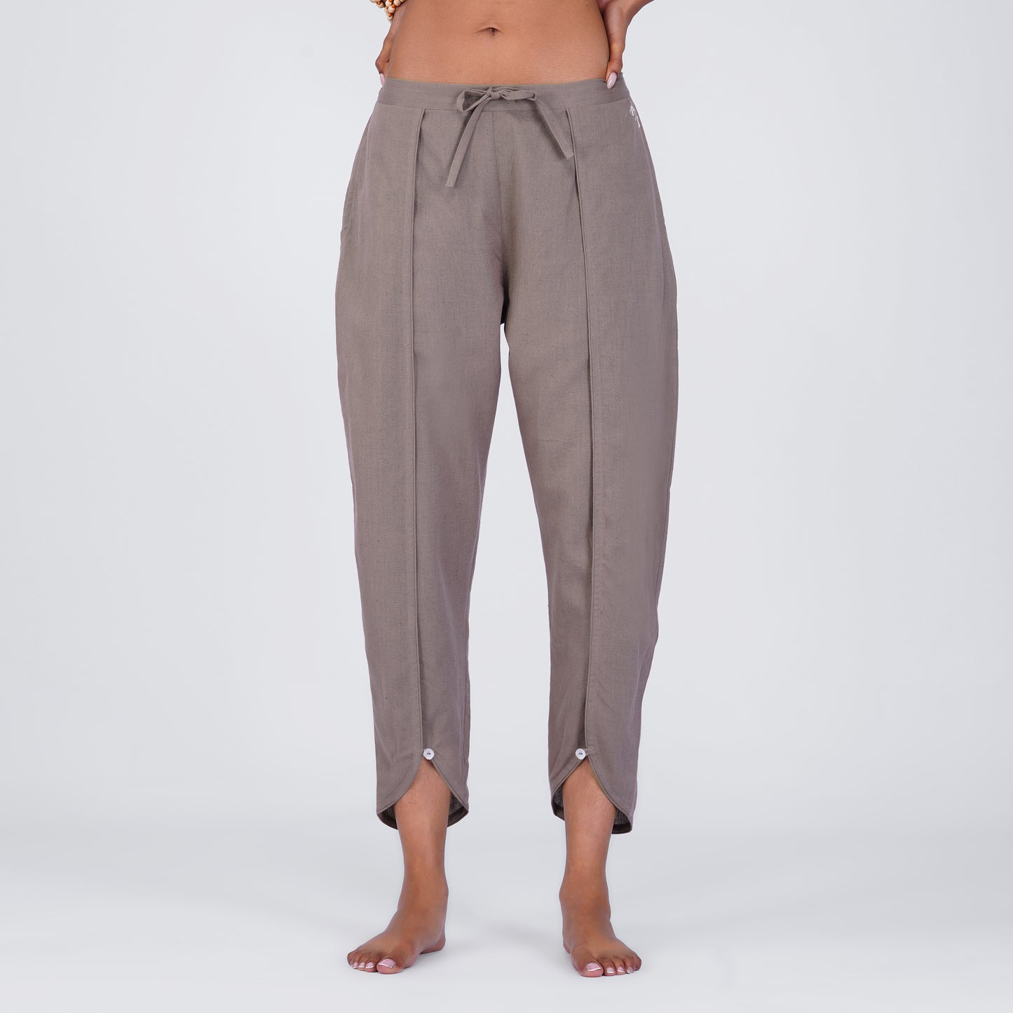 Surya Pant - Women's Cotton Yoga Pants - Muted Plum