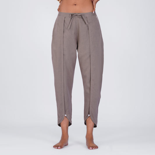 Surya Pant - Women's Cotton Yoga Pants - Muted Plum