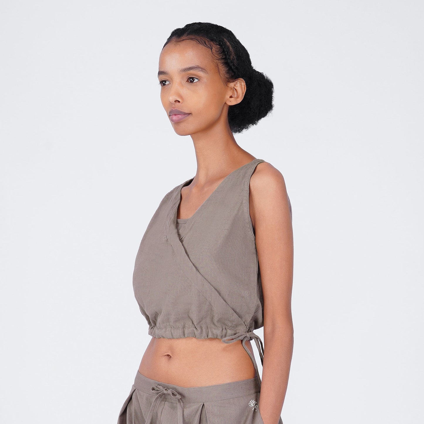 Sama Top - Women's Cotton Yoga Top - Muted Plum