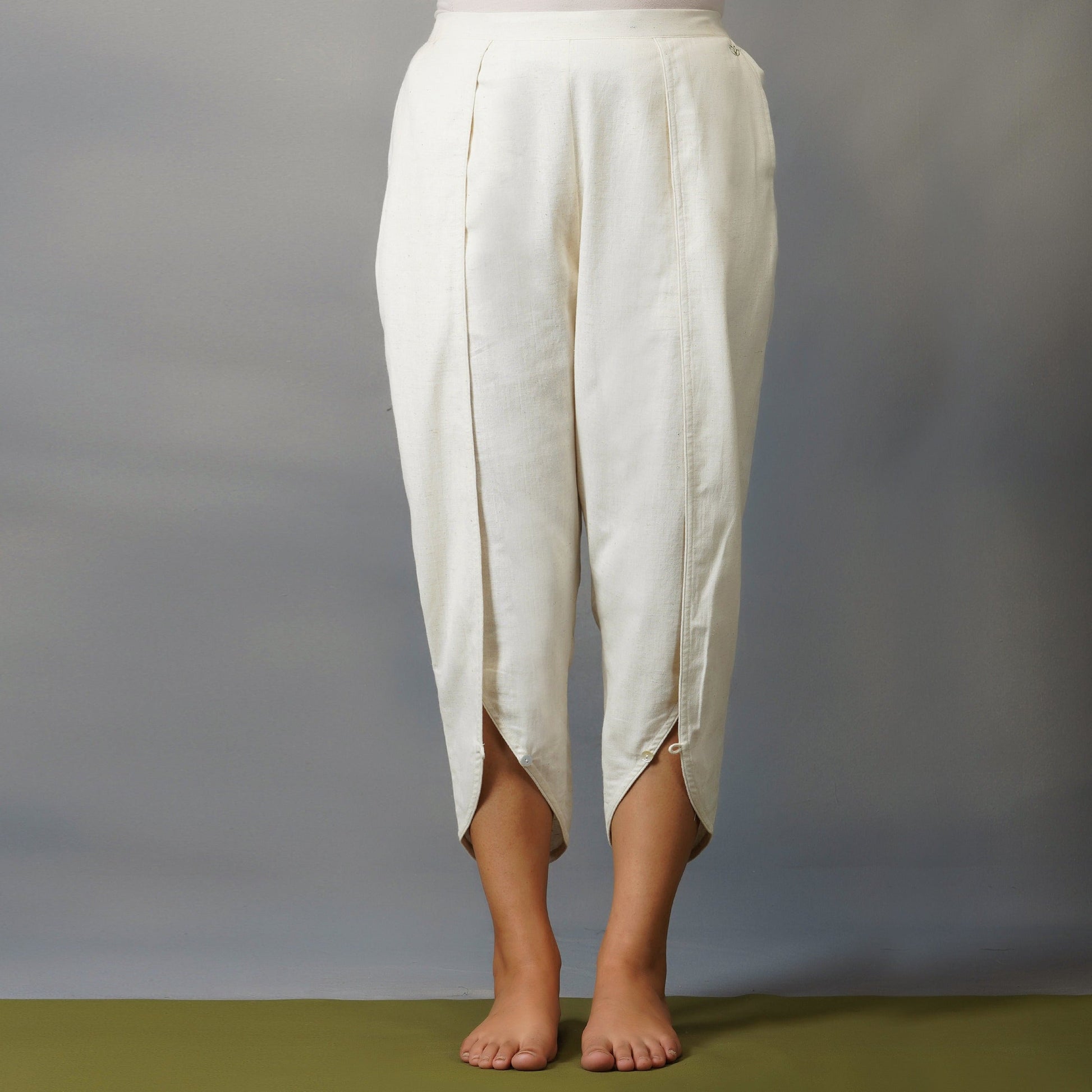 Women Cotton Yoga Pants and Yoga Top Set White -Surya |AKISO