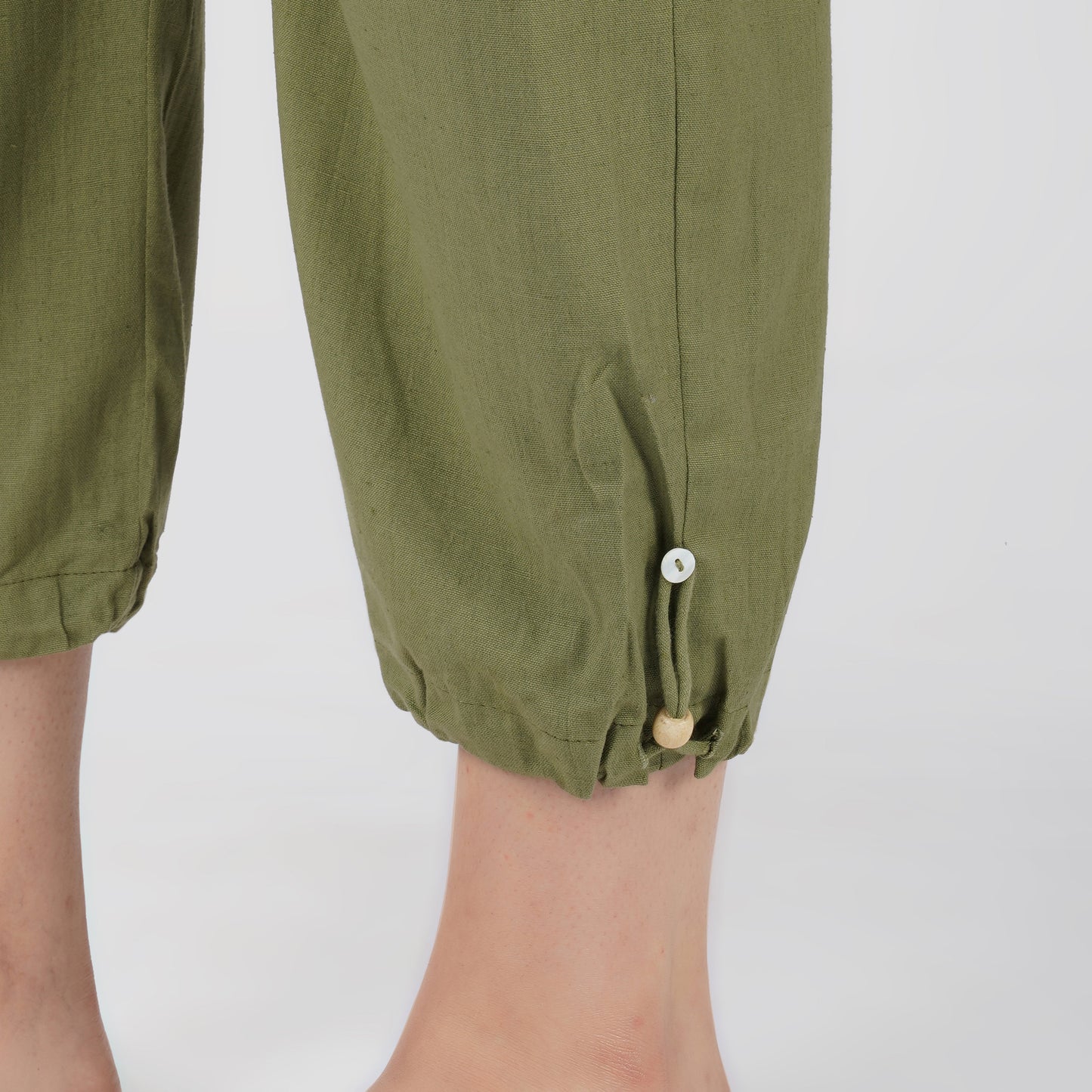 Ananda Pant - Women's Cotton Yoga Pants - Green